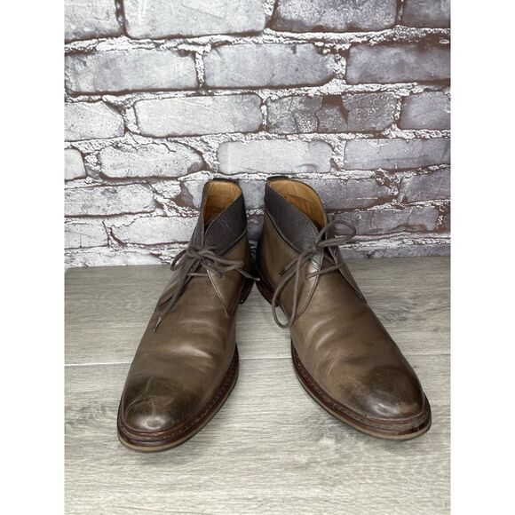 Cole Hahn Brown Leather Chukka Ankle Lace Up Boots Men’s Sz 11.5M US/45EU C23479
